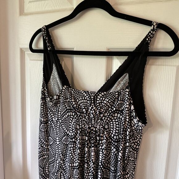 Nicole By Nicole Miller Dress Women’s Size Small Black & White Sleeveless Maxi - Picture 7 of 11